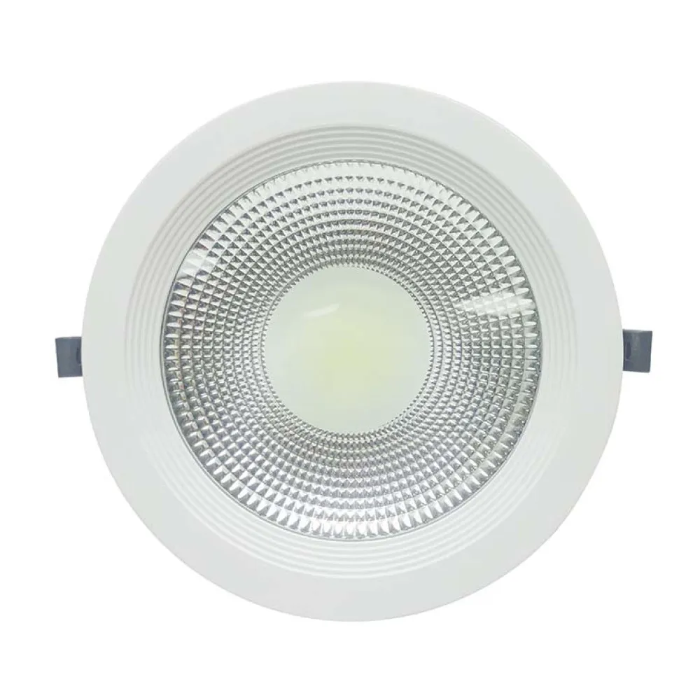 LED COB Downlight - Sindex, 30W MAX Energy Saving LED - 220x55mm Size, Recessed Ceiling Light Fixture – Energy Efficient, High Brightness – White Housing for Home & Commercial Use